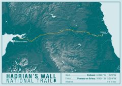 Hadrian's Wall Path National Trail Map Print Map