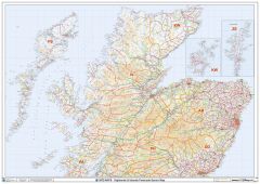 Highlands & Islands Postcode Sector Wall Map (S19) Map