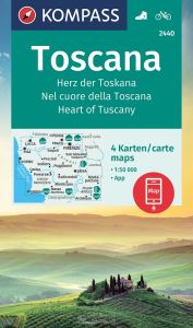 Kompass Maps - Toscane 2440 GPS (4-Set)