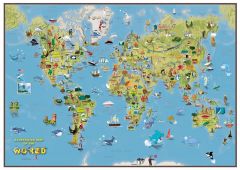 Kids Cartoon Map of the World Map