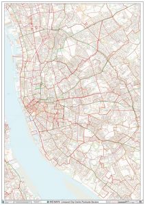 Liverpool City Centre Postcode Sector Wall Map (C2) Map