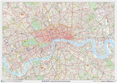 London City Centre Postcode Sectors Wall Map (C1) Map