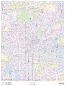 Los Angeles, California Inner Metro - Portrait Map