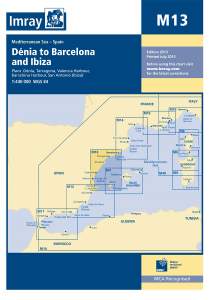 Imray M Chart - Coasta Dorada, Denia To Barcelona (M13)