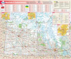Manitoba & Saskatchewan Wall Map