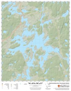 Manitouwabing Lake, Parry Sound, Ontario Map