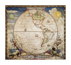 Map of Discovery, Western Hemisphere Map