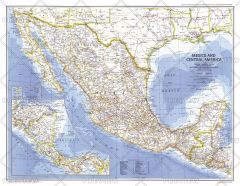 Mexico and Central America  -  Published 1980 Map