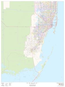Miami-Dade County, Florida Map