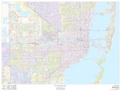 Miami, Florida - Landscape Map
