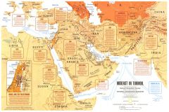Mideast in Turmoil  -  Published 1980 Map