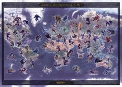 Mythical Monster Premium Wall Map - Poster Map