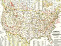 National Parks  -  Published 1958 Map