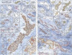 New Zealand, New Guinea and the Principal Pacific Islands  -  Published 1962 Map