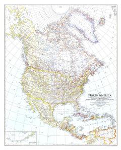 North America  -  Published 1942 Map