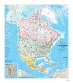 North America Wall Map - Atlas of Canada Map