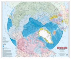 North Circumpolar Region Wall Map - Bilingual - Atlas of Canada Map