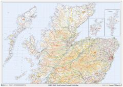 North Scotland Postcode District Wall Map (D6) Map