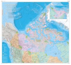 Northern Canada Wall Map - Bilingual - Atlas of Canada Map