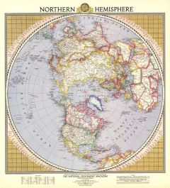 Northern Hemisphere  -  Published 1946 Map