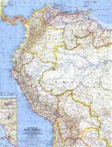 Northwestern South America  -  Published 1964 Map