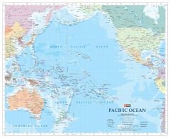 Pacific Ocean Wall Map