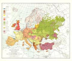 Races of Europe - Published 1918 Map