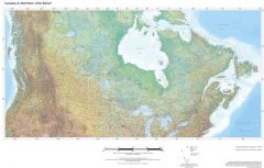 Regional Relief - Canada & Northern US Map