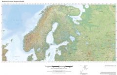 Regional Relief - Northern Europe Map