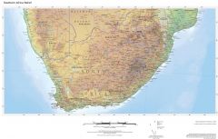 Regional Relief - Southern Africa Map