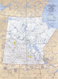Saskatchewan and Manitoba Canada  -  Published 1979 Map