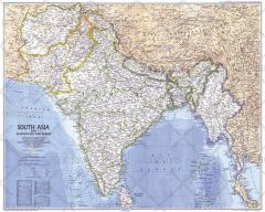 South Asia With Afghanistan and Burma  -  Published 1984 Map