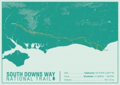 South Downs Way National Trail Map Print Map