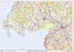 South West Scottish Borders Postcode Sector Wall Map (S15) Map