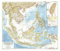 Southeast Asia  -  Published 1955 Map