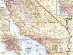 Southern California  -  Published 1966 Map