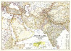 Southwest Asia  -  Published 1952 Map