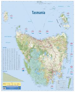 Tasmania, Australia State Wall Map