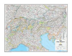 The Alps Region - Atlas of the World, 10th Edition Map
