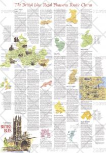 Travelers Map of the British Isles Theme - Published 1974 Map