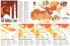 Two Centuries of Conflict in the Middle East  -  Published 1980 Map