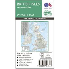 OS Wall Map - British Isles Communications Map