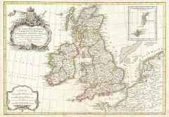 Zannoni Map of the British Isles: England, Scotland, Ireland (1771) Map