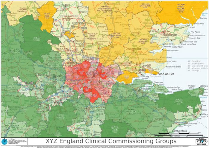 XYZ England Clinical Commissioning Groups Map
