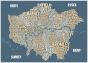 Graphic Map London - boroughs