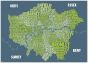 Graphic Map London - boroughs