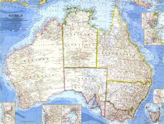 Australia  -  Published 1963 Map