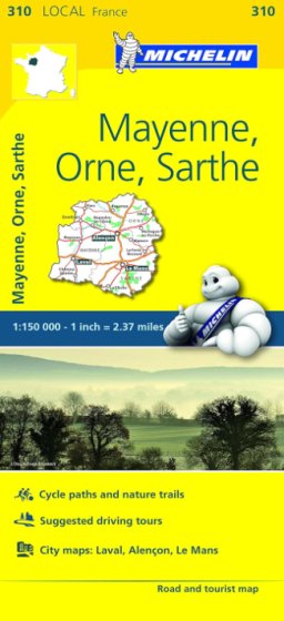Michelin Local Map - 310-Mayenne, Orne, Sarthe