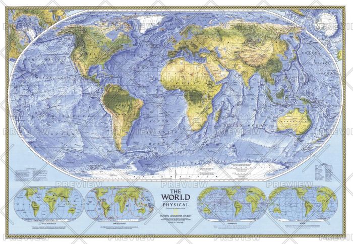 World Physical  -  Published 1994 Map