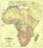 Africa Map with portions of Europe and Asia - Published 1922 Map